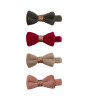 Mimi & Lula Saç Toka Set (4 Adet) // Christmas Velvet Bow