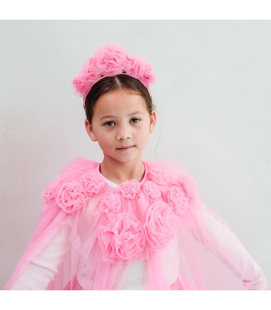 Mimi & Lula Çocuk Pelerin // Pink Ruffle Flower