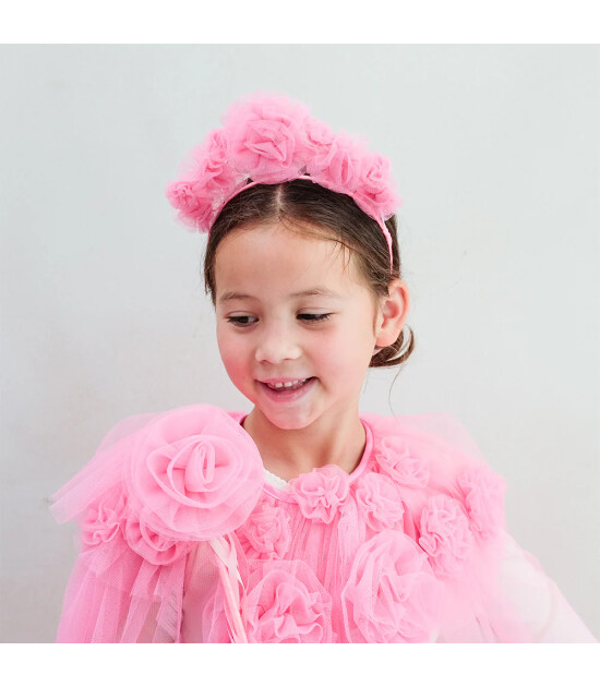 Mimi & Lula Çocuk Pelerin // Pink Ruffle Flower