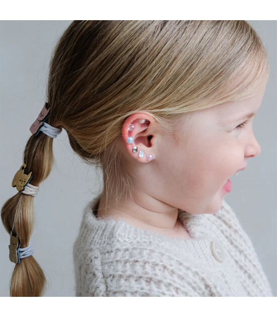 Mimi & Lula Pink Gem & Pearl Sticker Küpe