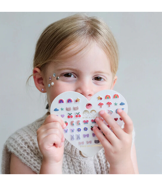 Mimi & Lula Pink Gem & Pearl Sticker Küpe