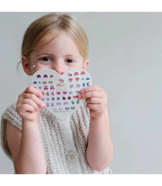 Mimi & Lula Pink Gem & Pearl Sticker Küpe