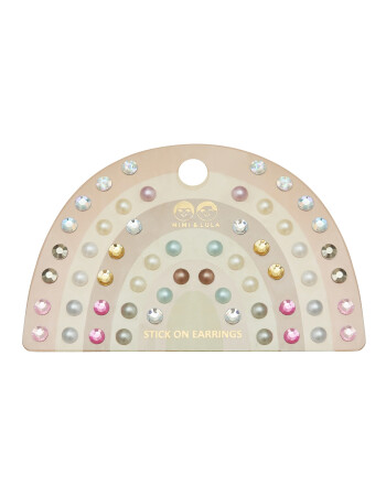 Mimi & Lula Pink Gem & Pearl Sticker Küpe