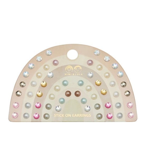 Mimi & Lula Pink Gem & Pearl Sticker Küpe