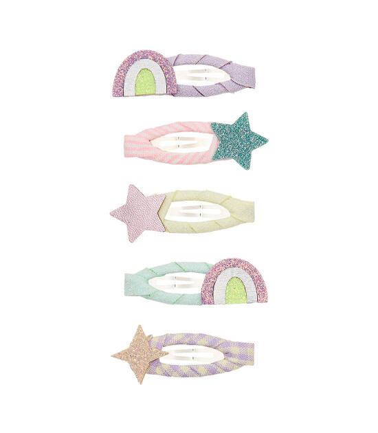 Mimi & Lula Sa&ccedil; Toka Set (5 Adet) // Rainbow And Star Mini