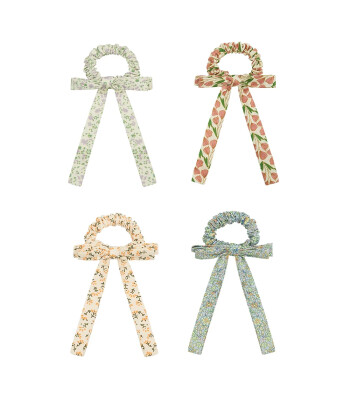 Mimi & Lula Flora Bow Scrunchies 4'l&uuml; Lastik Toka