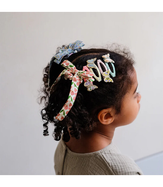 Mimi & Lula Sa&ccedil; Toka Set (4 Adet) // Floral Butterfly