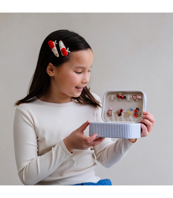 Mimi & Lula Sa&ccedil; Toka Set (8 Adet) // Red Cherries Mini