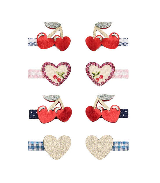 Mimi & Lula Sa&ccedil; Toka Set (8 Adet) // Red Cherries Mini