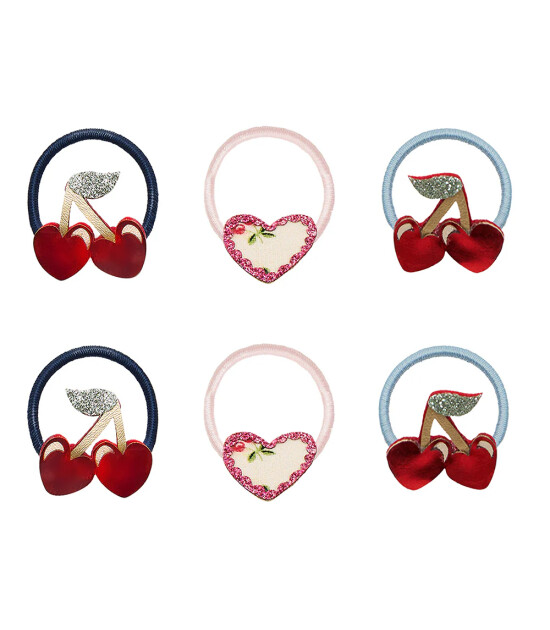 Mimi & Lula Lastik Toka Set (6 Adet) // Red Cherries Mini