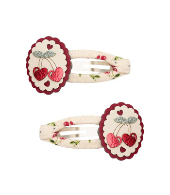 Mimi & Lula Saç Toka Set (2 Adet) // Scallop Framed Cherries