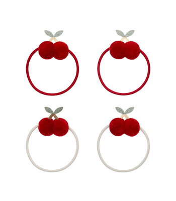 Mimi & Lula Lastik Toka Set (4 Adet) // Pom Pom Cherries