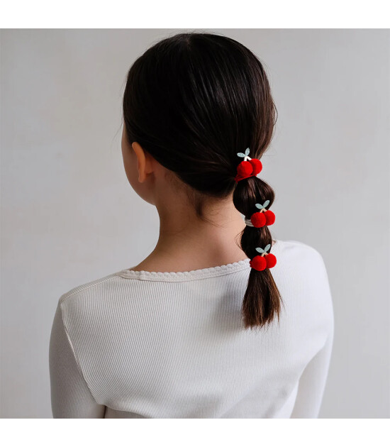 Mimi & Lula Lastik Toka Set (4 Adet) // Pom Pom Cherries