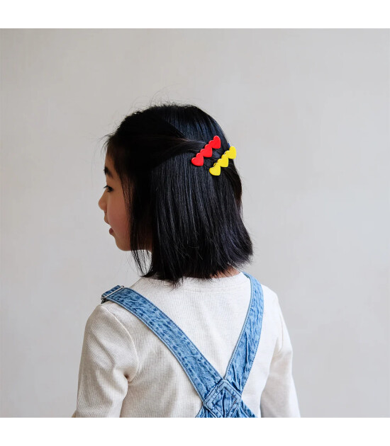 Mimi & Lula Sa&ccedil; Toka Set (4 Adet) // Heart Acetate