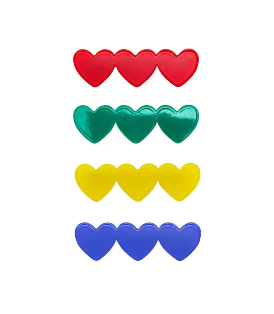 Mimi & Lula Sa&ccedil; Toka Set (4 Adet) // Heart Acetate