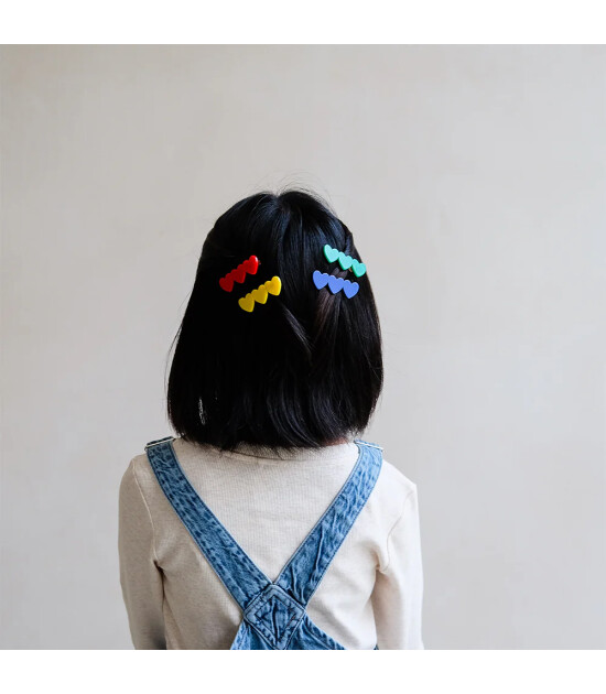 Mimi & Lula Sa&ccedil; Toka Set (4 Adet) // Heart Acetate