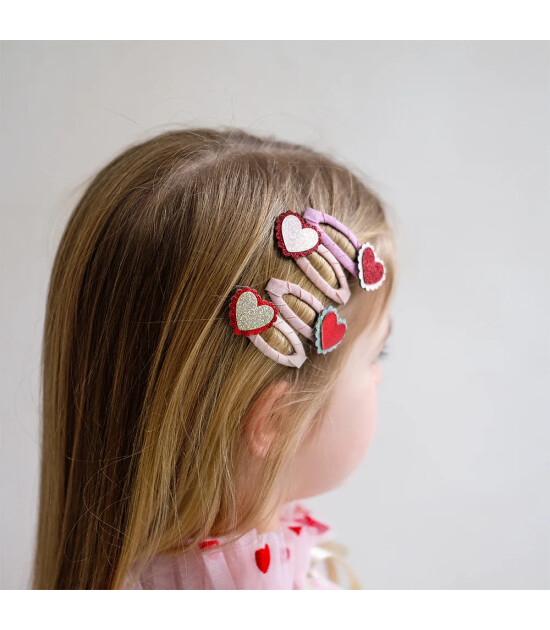 Mimi & Lula Sa&ccedil; Toka Set (4 Adet) // Scalloped Heart