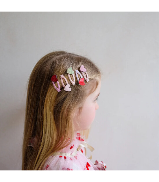 Mimi & Lula Sa&ccedil; Toka Set (5 Adet) // Heart Mini