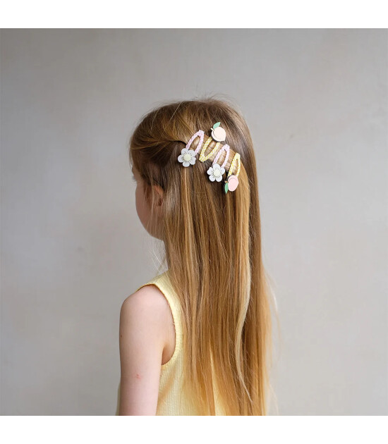 Mimi & Lula Sa&ccedil; Toka Set (4 Adet) // Peach Blossom