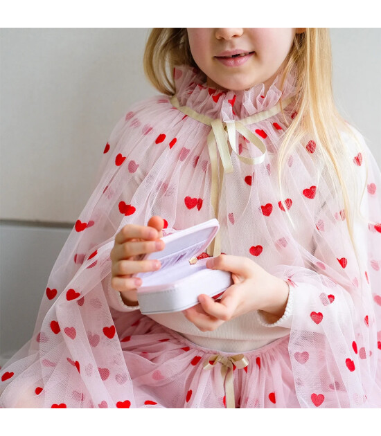 Mimi & Lula Heart Print Pelerin