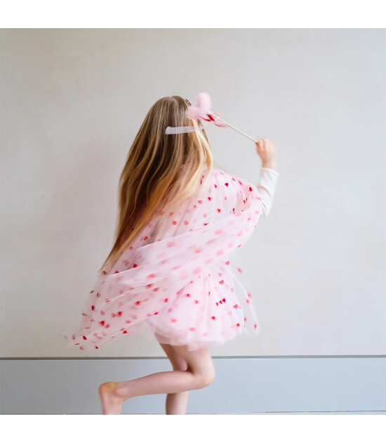 Mimi & Lula Heart Print Pelerin