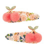 Mimi & Lula Saç Toka Set (2 Adet) // Floral Pom Pom Cherries