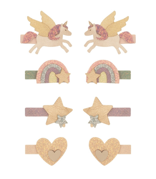 Mimi & Lula Mini Saç Toka Set (8 Adet) // Flying Unicorn