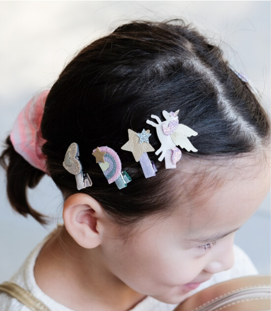 Mimi & Lula Mini Saç Toka Set (8 Adet) // Flying Unicorn