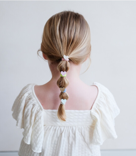 Mimi & Lula Mini Lastik Saç Toka Set (8 Adet) // Dreamy Hearts