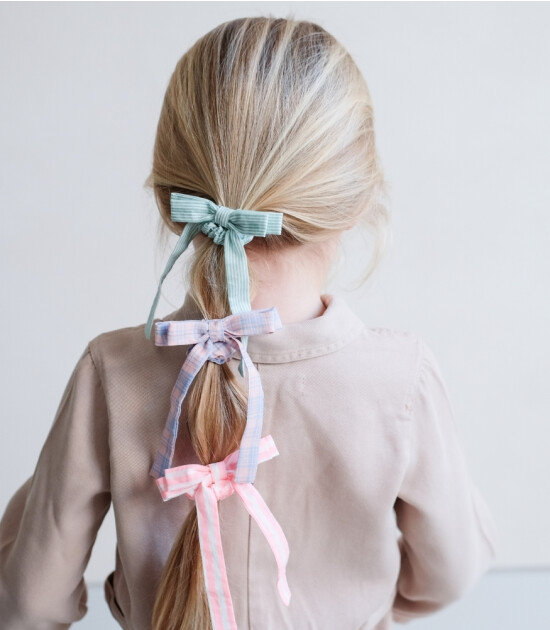 Mimi & Lula Lastik Saç Toka Set (4 Adet) // Summer Stripes Bow