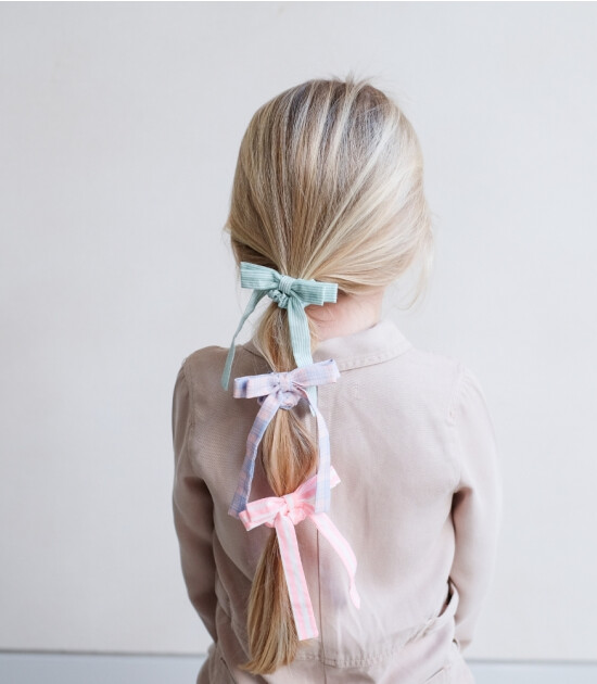 Mimi & Lula Lastik Saç Toka Set (4 Adet) // Summer Stripes Bow