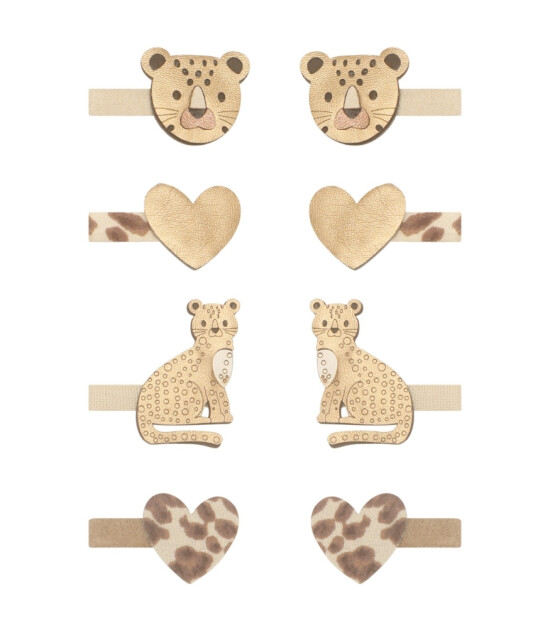 Mimi & Lula Mini Saç Toka Set (8 Adet) // Larry Leopard