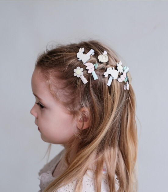 Mimi & Lula Mini Saç Toka Set (8 Adet) // Easter