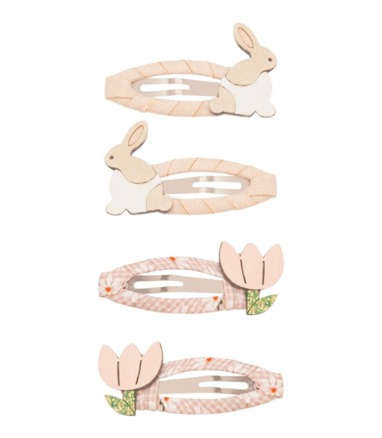 Mimi & Lula Saç Toka Set (4 Adet) // Bunny And Flower