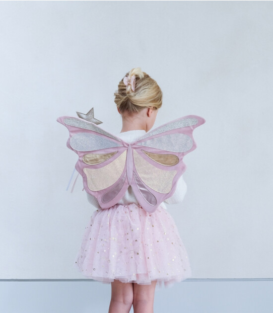 Mimi & Lula Emmelina Fairy Çocuk Kostüm Kanat // Pink