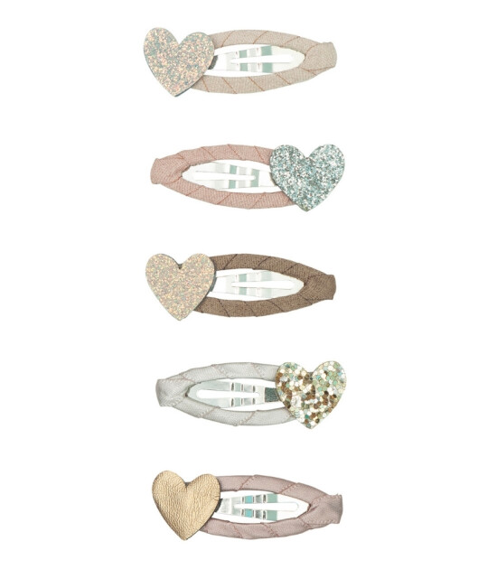 Mimi & Lula Mini Saç Toka Set (5 Adet) // Heart
