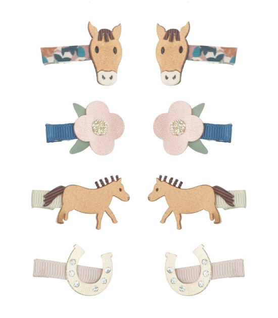 Mimi & Lula Mini Saç Toka Set (8 Adet) // Horse