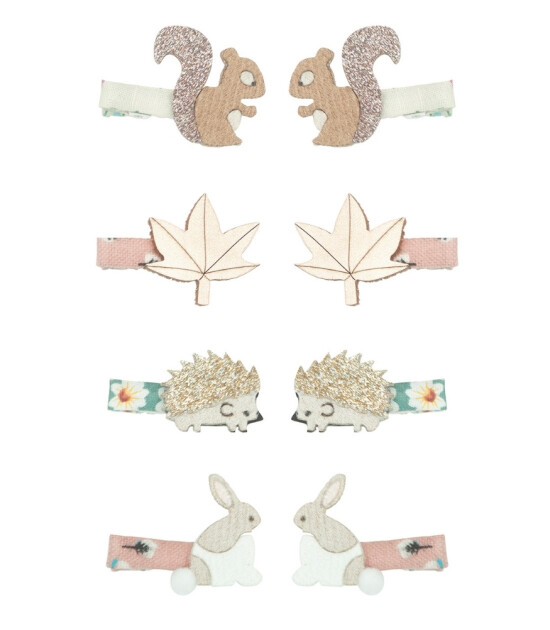 Mimi & Lula Mini Saç Toka Set (8 Adet) // Woodland Friends