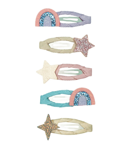 Mimi & Lula Mini Saç Toka Set (5 Adet) // Rainbow & Star