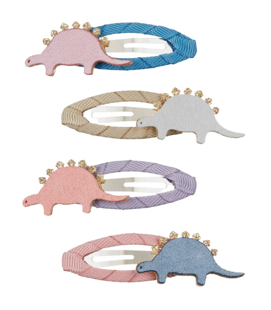 Mimi & Lula Sa&ccedil; Toka Set (4 Adet) // Doodle Cute Dino