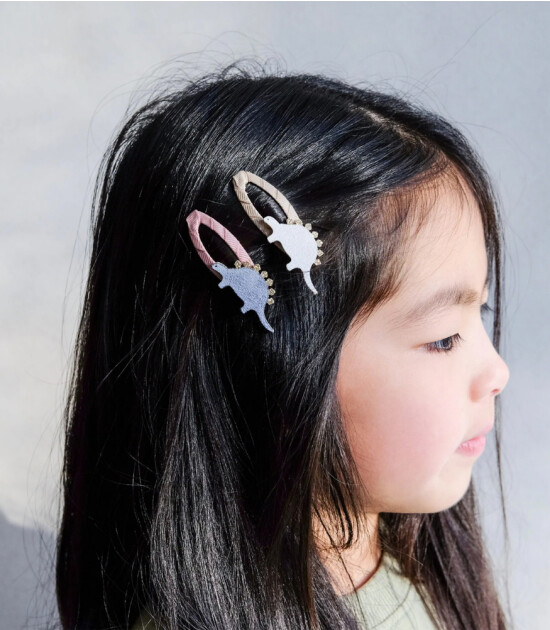 Mimi & Lula Sa&ccedil; Toka Set (4 Adet) // Doodle Cute Dino
