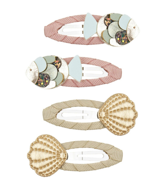 Mimi & Lula Saç Toka Set (4 Adet) // Fish & Shell