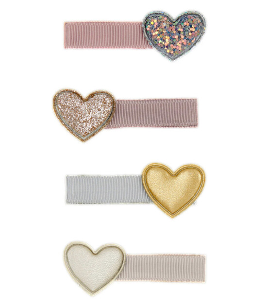 Mimi & Lula Saç Toka Set (4 Adet) // Heart Bar