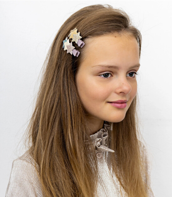 Mimi & Lula Sa&ccedil; Toka Set (4 Adet) // Layered Star Stellar