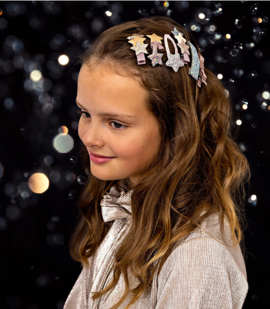 Mimi & Lula Sa&ccedil; Toka Set (4 Adet) // Layered Star Stellar