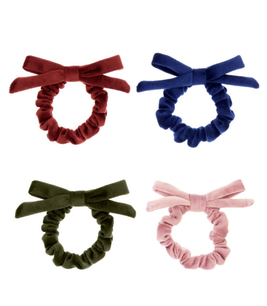 Mimi & Lula Lastik Saç Toka Set (4 Adet) // Velvet Bows