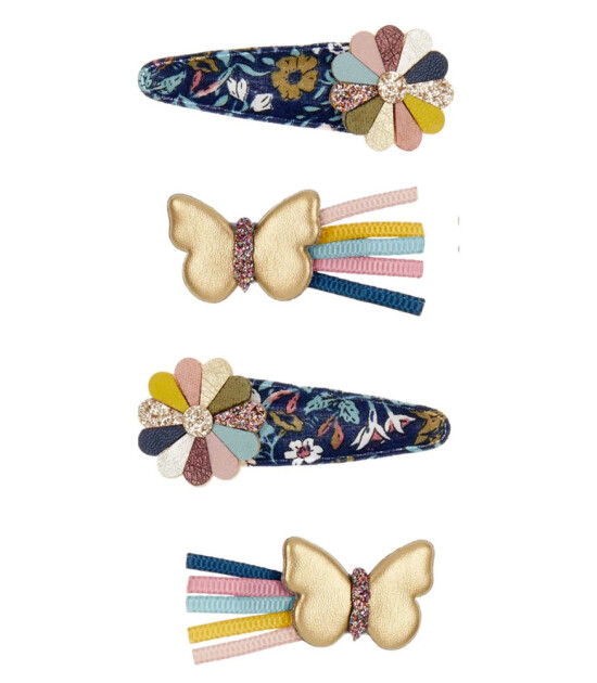 Mimi & Lula Saç Toka Set (4 Adet) // Winter Flora Butterfly