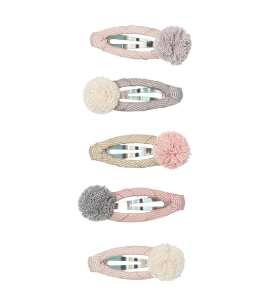 Mimi & Lula Mini Saç Toka Set (5 Adet) // Ballerina Pom Pom