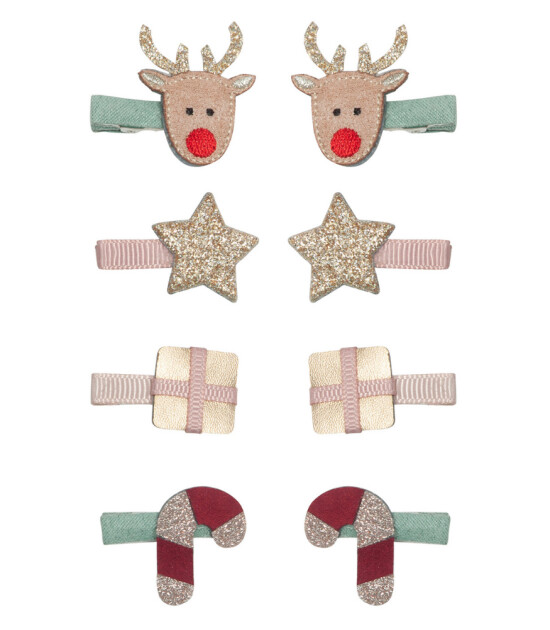 Mimi & Lula Mini Saç Toka Set (8 Adet) // Christmas