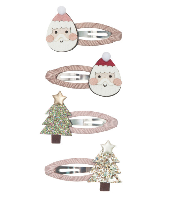 Mimi & Lula Saç Toka Set (4 Adet) // Santa & Tree